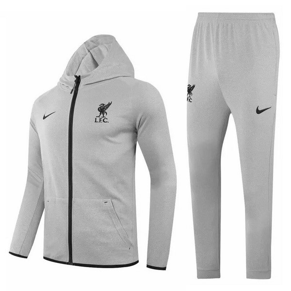 Chaqueta Con Capucha Liverpool 2020 2021 Gris